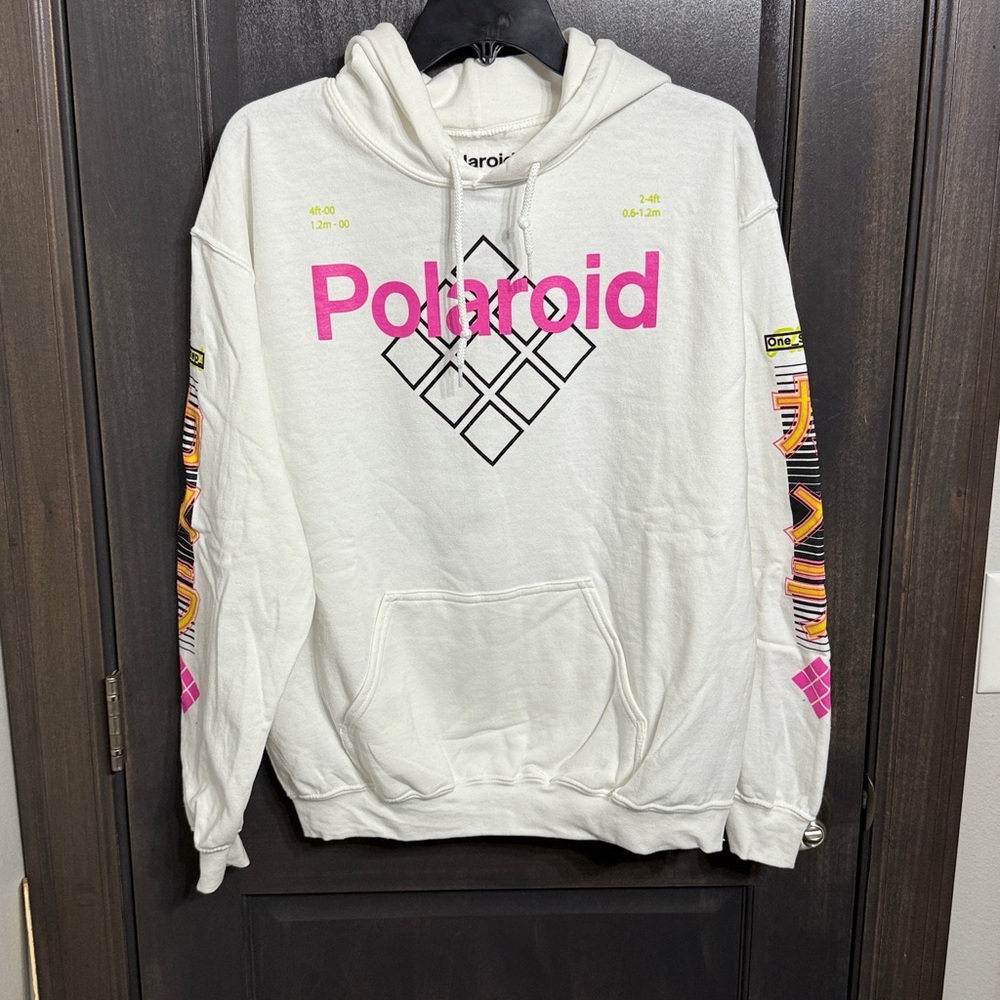 Polaroid‎ Cream Hoodie for Men M